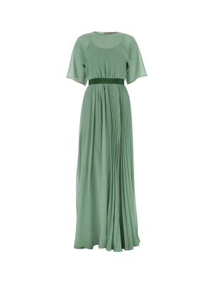 Max Mara Studio Zimino Georgette Sablé Maxi Dress