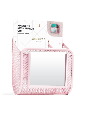 U-brands Magnetic Mesh Mirror Locker Cup - Pink