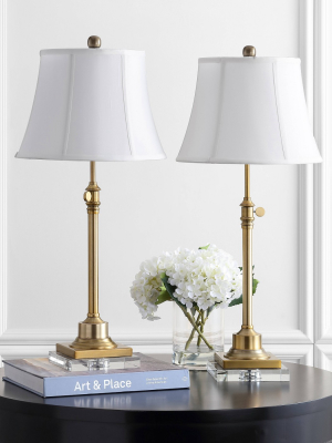 Set Of 2 Callen Table Lamp (includes Led Light Bulb) Clear/brass - Safavieh