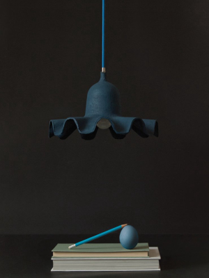 Egg Of Columbus Suspended Carton Lamp In Light Blue