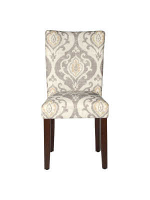 Set Of 2 Parsons Pattern Dining Chair Wood – Homepop