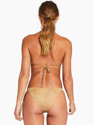 Elle Adjustable Tie Side Bottom - Golden Glow Metallic