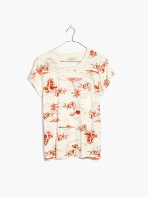 The Perfect Vintage Tee In Paradise Toile