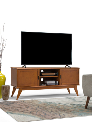 Tierney Solid Hardwood Mid Century Low Tv Media Stand For Tvs Up To 65" - Wyndenhall