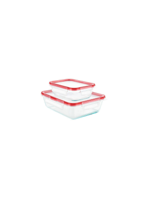 Pyrex 4pc Glass Freshlock Set