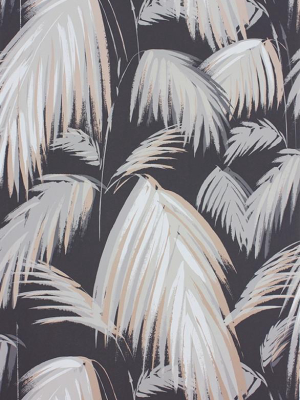 Tropicana Wallpaper In Dark Grey And Neutral By Matthew Williamson For Osborne & Little