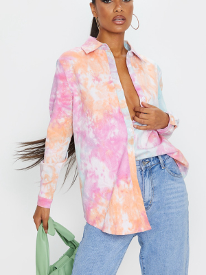 Multi Oversized Tie Dye Shirt