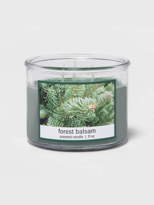 11oz Glass Jar 3-wick Forest Balsam Candle