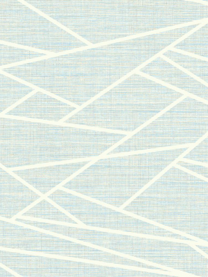 Cecita Puzzle Wallpaper In Blue From The Lugano Collection By Seabrook Wallcoverings