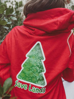 Red Green Tree Hoodie (back Print)