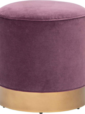 Gigi Swivel Ottoman, Aubergine