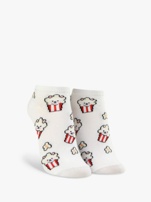 Popcorn Dog Print Ankle Socks