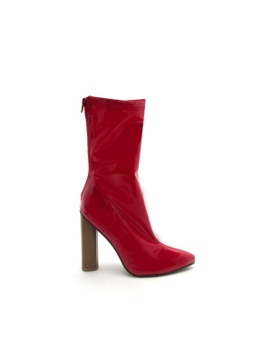 Parma-01x Red Patent Bootie