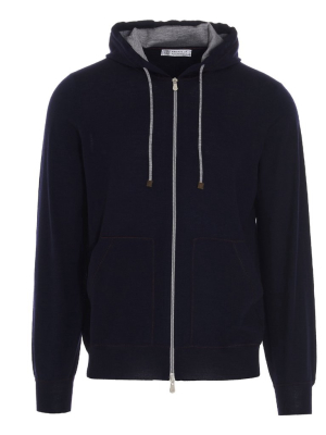 Brunello Cucinelli Drawstring Zipped Hoodie