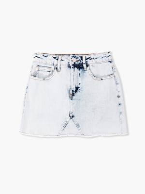 Girls Denim Bleach Dye Skirt (kids)