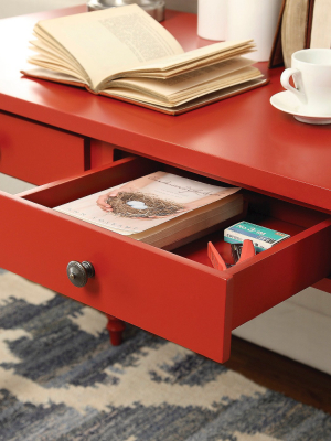 Elliott Wood Writing Desk With Drawers - Inspire Q