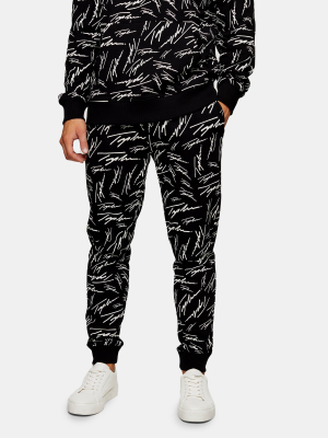 Signature Black Print Sweatpants