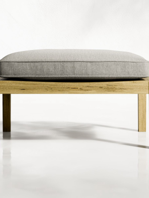 Regatta Natural Ottoman With Cement Revolution Fabric Cushion