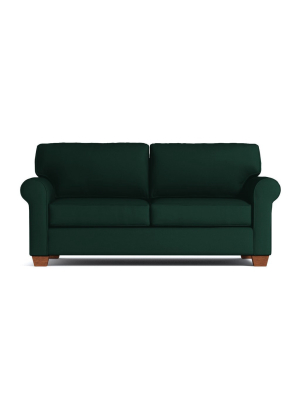 Lafayette Apartment Size Sleeper Sofa :: Leg Finish: Pecan / Sleeper Option: Deluxe Innerspring Mattress