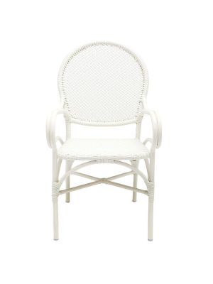 Made Goods Donovan Outdoor Arm Chair - White