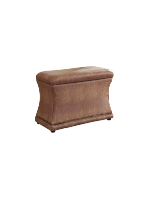 Storage Ottoman 18" - Brown - Ore International