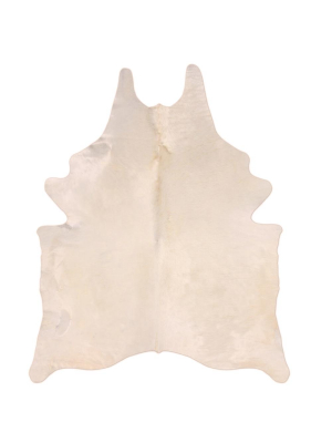 Ivory Cowhide Rug, 6' X 7.5'