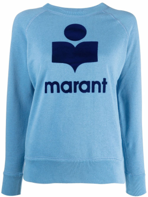 Isabel Marant Étoile Logo Flocked Crewneck Sweatshirt