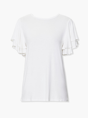 Tiered Flounce-sleeve Tee