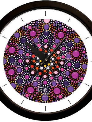 14.5" Artist Series Amy Diener Mesmerize Decorative Clock Black - The Chicago Lighthouse