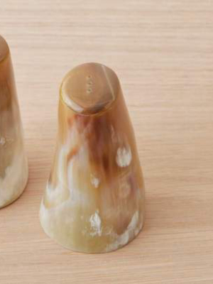 Tall Horn Salt And Pepper Shakers