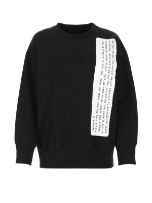 Mm6 Maison Margiela Description Print Crewneck Sweatshirt