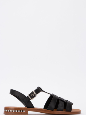 Miu Miu Embellished Detail Flat Sandals