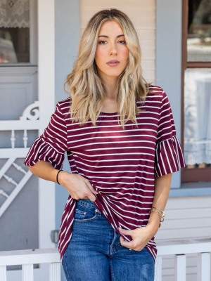 The Payton Top - Burgundy