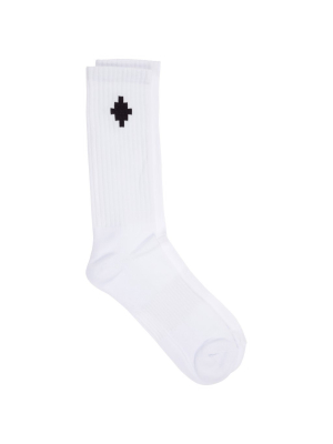 Marcelo Burlon County Of Milan Logo Motif Intarsia Socks