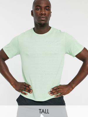 Nike Running Tall Miler T-shirt In Green