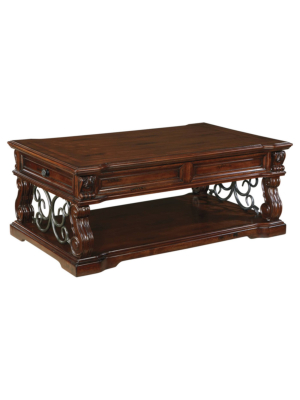 Alymere Coffee Table With Lift Top Rustic Brown - Signature Design By Ashley