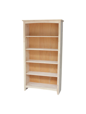 Shaker Bookcase Unfinished – International Concepts