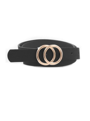 Double O-ring Leather Belt