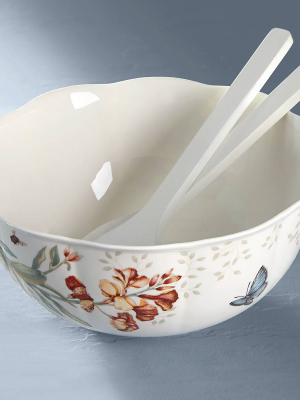 Butterfly Meadow Salad Bowl & Servers