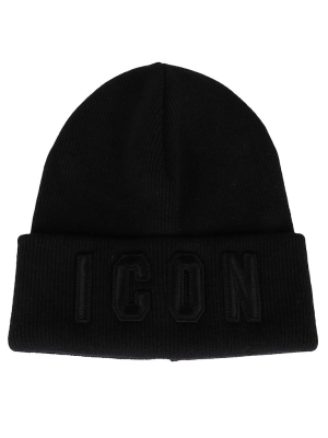 Dsquared2 Icon Embroidered Knitted Beanie