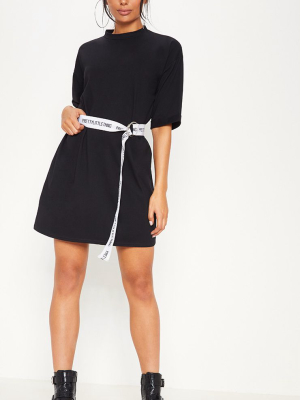 Black Oversized Boyfriend T Shirt Dress