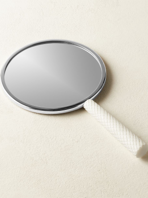 White Marble Hand Mirror