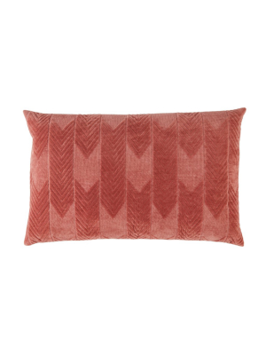 Jaipur Living Bourdelle Chevron Pink Poly Lumbar Pillow