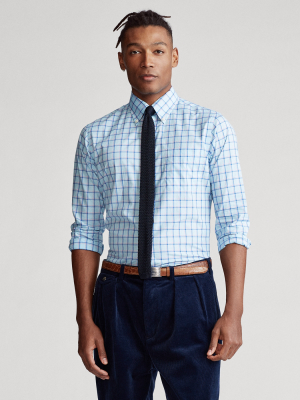 Classic Fit Plaid Poplin Shirt