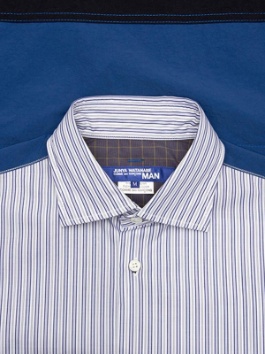 Junya Watanabe Man Pinstriped Shirt - Blue