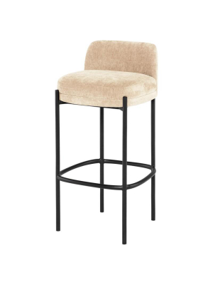 Nuevo Inna Counter Stool - Almond W/ Seat Top