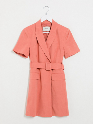 Stradivarius Blazer Dress In Pink