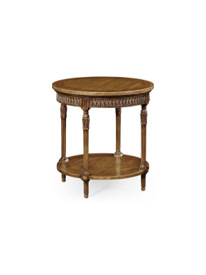 Napoleon Iii Style Round Side Table With Fine Inlay