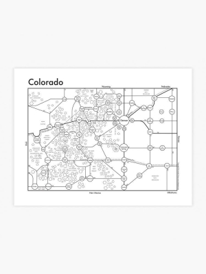 Colorado State Letterpress Print