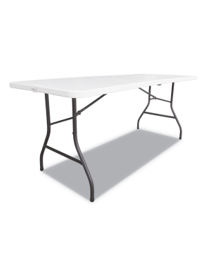 Alera Fr60h Fold-in-half Resin Folding Table, 60w X 30d X 29h, White Alefr60h